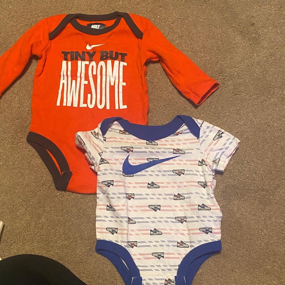 Nike Kids Bodysuit Set - Red and Blue